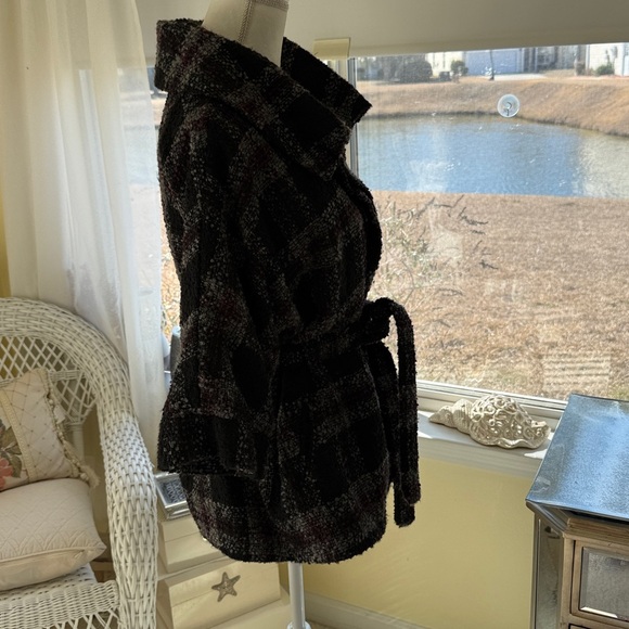 Linea Domani wool blend wrap coat jacket - Picture 9 of 16